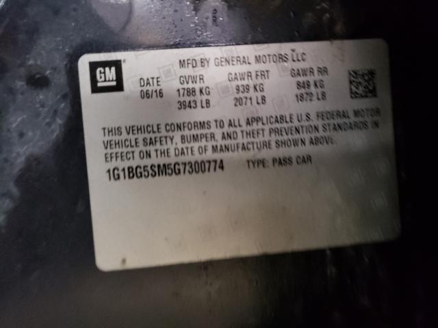 2016 CHEVROLET CRUZE PREM 1G1BG5SM5G7300774