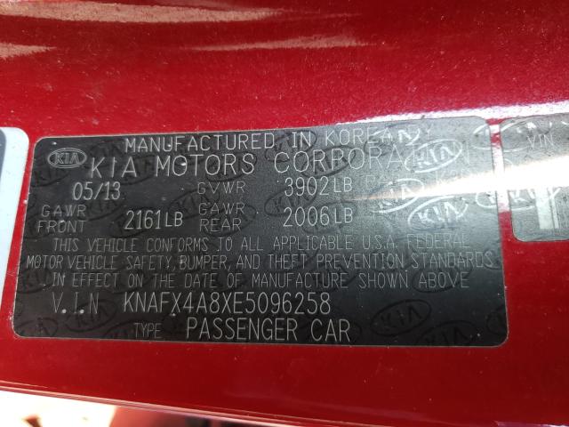 2014 KIA FORTE KNAFX4A8XE5096258