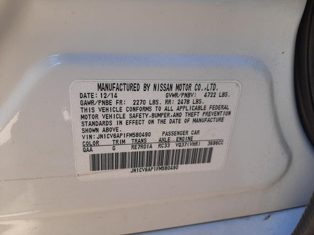 2015 INFINITI Q40 JN1CV6AP1FM580490