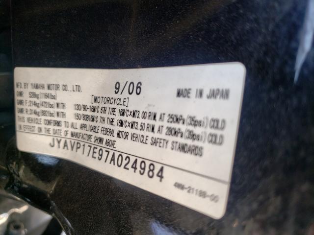 2007 YAMAHA XV1700 A JYAVP17E97A024984
