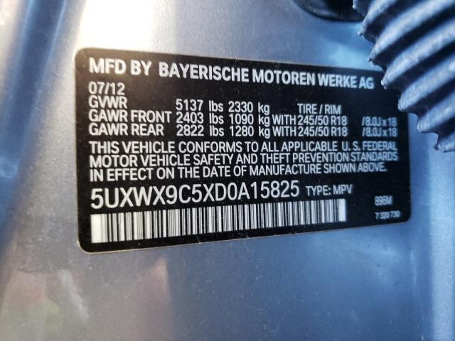 2013 BMW X3 XDRIVE2 5UXWX9C5XD0A15825