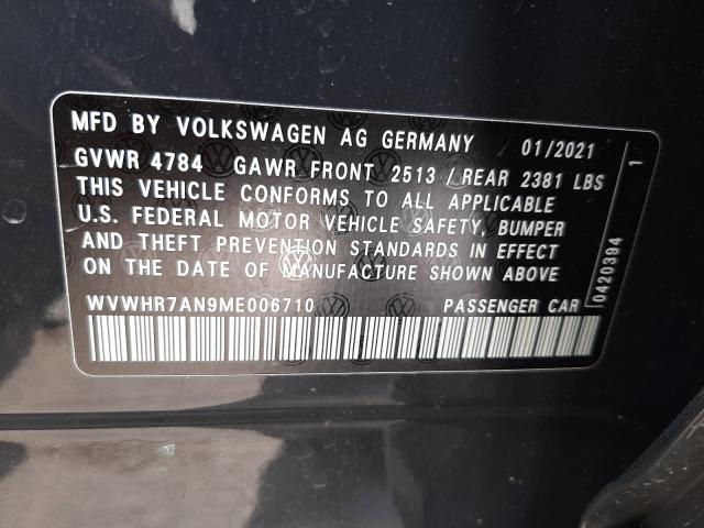 2021 VOLKSWAGEN ARTEON SEL WVWHR7AN9ME006710