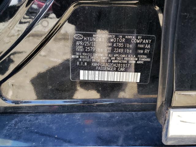 2013 HYUNDAI AZERA KMHFG4JG2DA281917