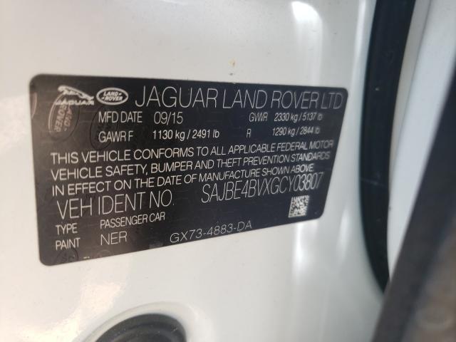 2016 JAGUAR XF PRESTIG SAJBE4BVXGCY03807