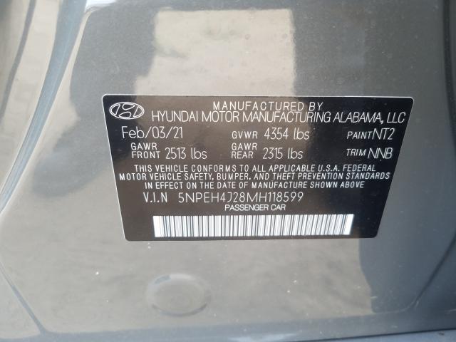 2021 HYUNDAI SONATA LIM 5NPEH4J28MH118599
