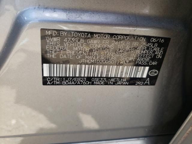 2016 LEXUS IS JTHCM1D20G5011983