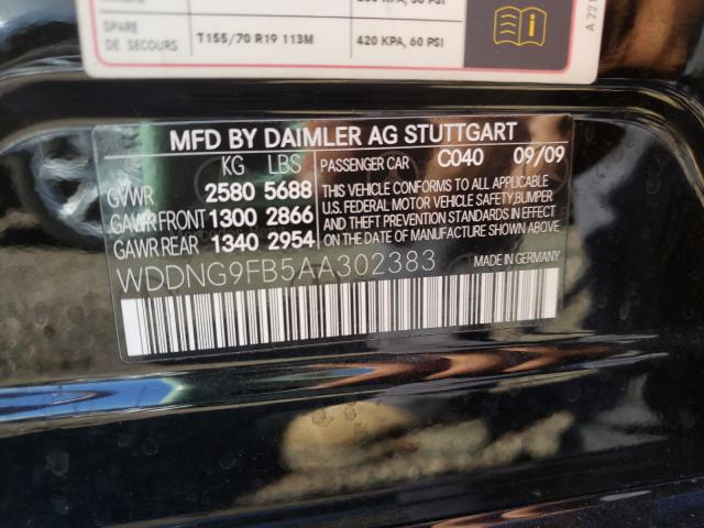 2010 MERCEDES-BENZ S 400 WDDNG9FB5AA302383