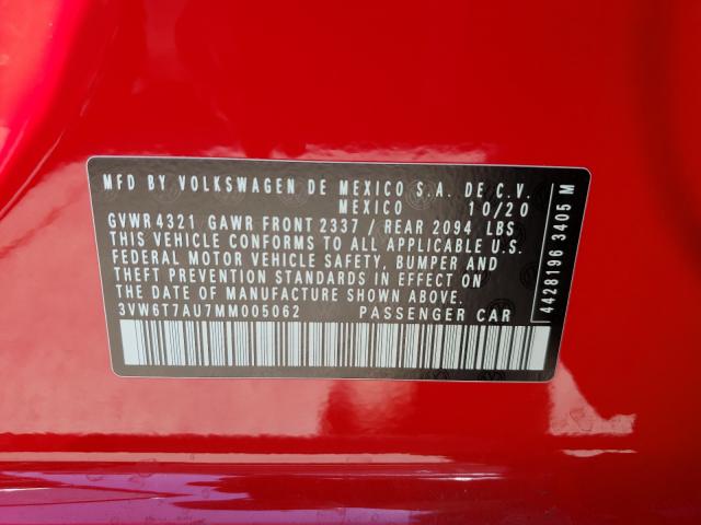 2021 VOLKSWAGEN GTI S 3VW6T7AU7MM005062