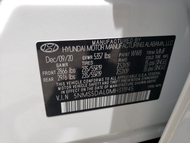 2021 HYUNDAI SANTA FE C 5NMS5DAL0MH311945