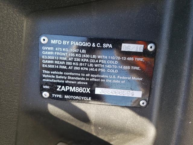 2016 PIAGGIO MP3 500 SP ZAPM860X3G5000564
