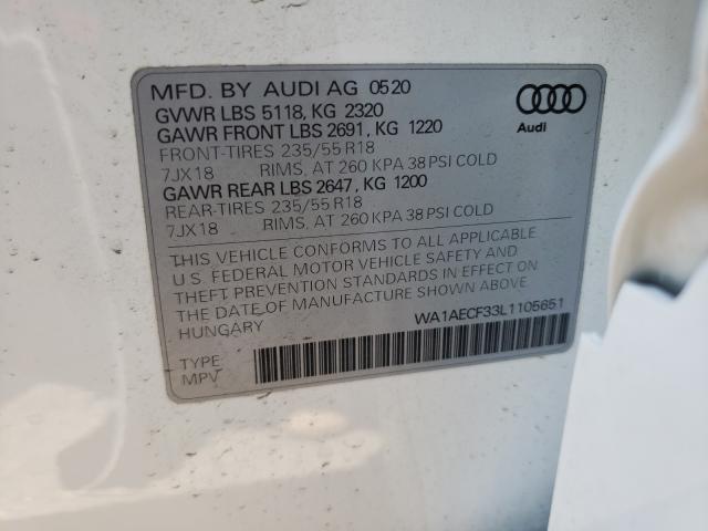 2020 AUDI Q3 WA1AECF33L1105651