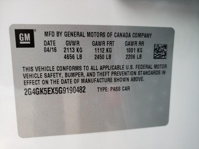 2016 BUICK REGAL 2G4GK5EX5G9190482
