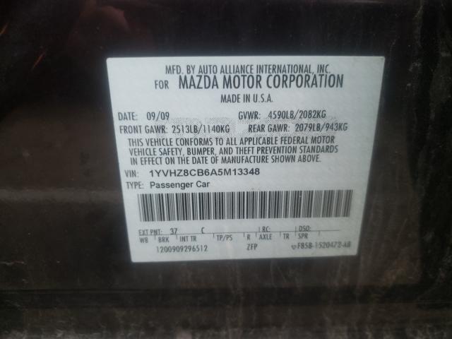 2010 MAZDA 6 S 1YVHZ8CB6A5M13348