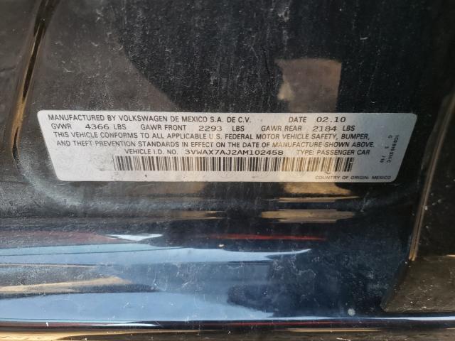 2010 VOLKSWAGEN JETTA LIMI 3VWAX7AJ2AM102458