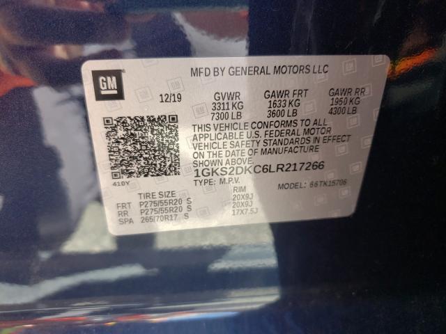 2020 GMC YUKON SLT 1GKS2DKC6LR217266