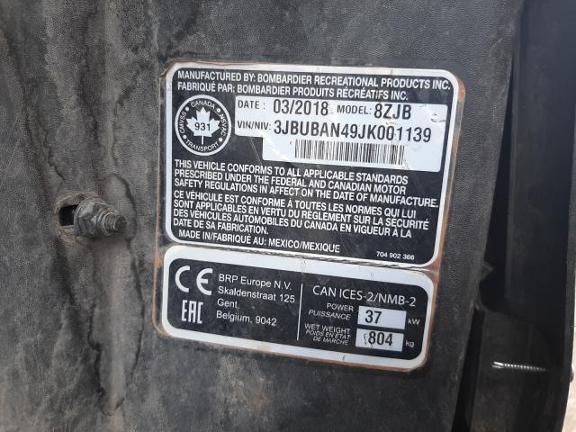 2018 CAN-AM DEFENDER M 3JBUBAN49JK001139