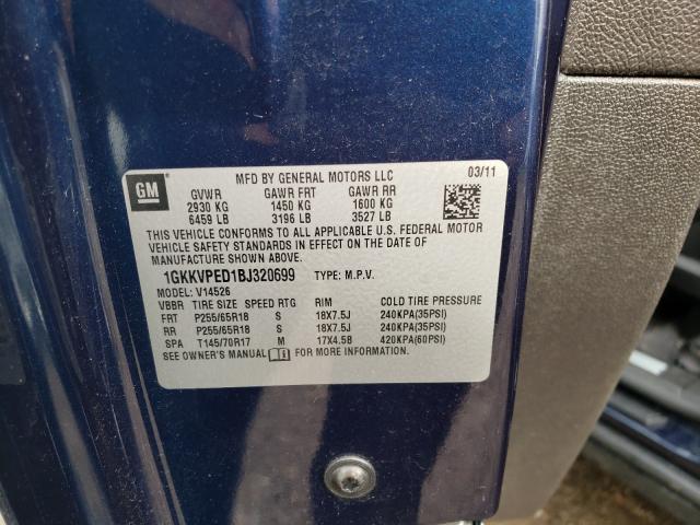 2011 GMC ACADIA 1GKKVPED1BJ320699