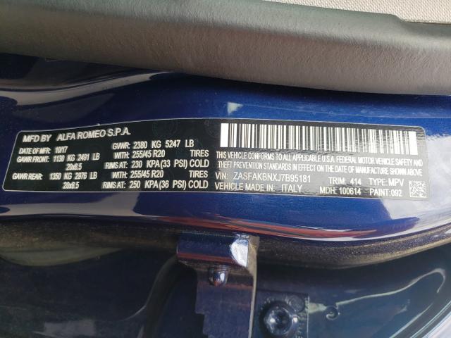 2018 ALFA ROMEO STELVIO TI ZASFAKBNXJ7B95181