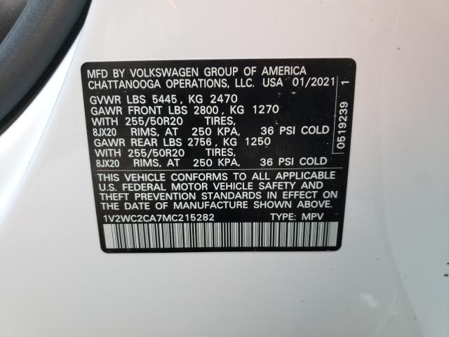 2021 VOLKSWAGEN ATLAS CROS 1V2WC2CA7MC215282