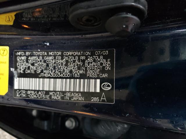 2016 LEXUS ES 330 JTHBA30G340001183