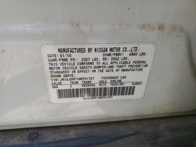 2010 INFINITI EX35 BASE JN1AJ0HP1AM701727