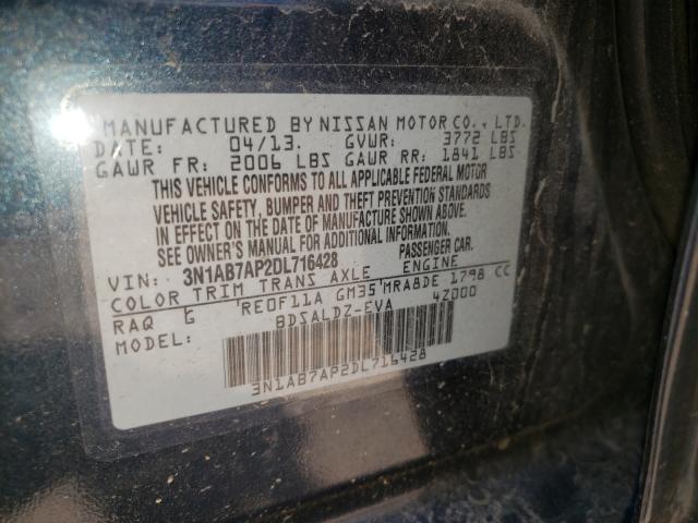 2013 NISSAN SENTRA S/S 3N1AB7AP2DL716428