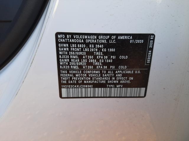 2020 VOLKSWAGEN ATLAS CROS 1V21E2CAXLC208362