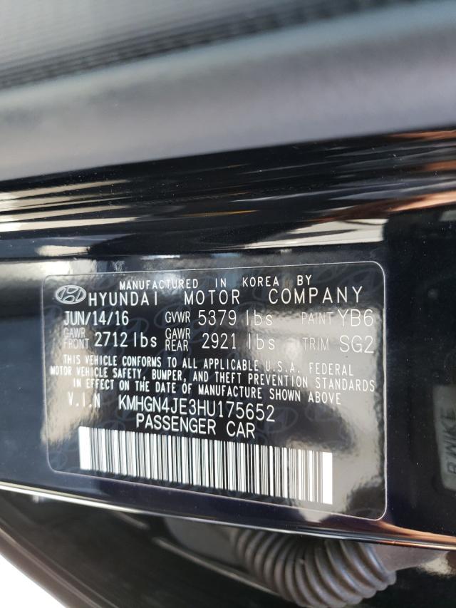 2017 GENESIS G80 BASE KMHGN4JE3HU175652