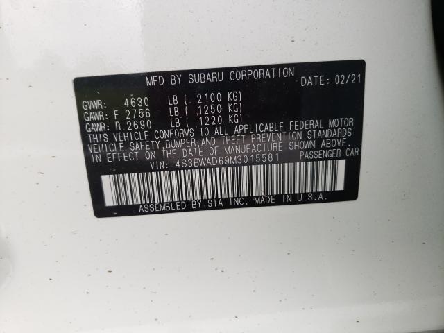 2021 SUBARU LEGACY PRE 4S3BWAD69M3015581