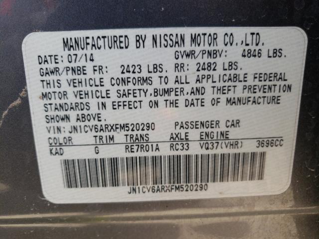 2015 INFINITI Q40 JN1CV6ARXFM520290