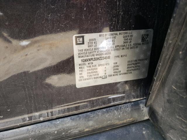 2017 GMC UK 1GKKNPLS9HZ234648