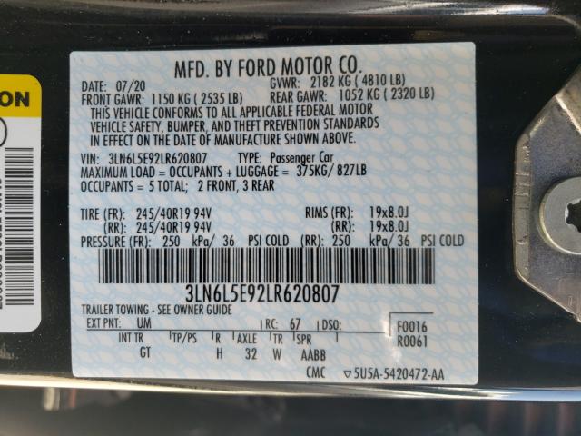 2020 LINCOLN MKZ RESERV 3LN6L5E92LR620807