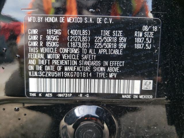 2019 HONDA HR-V SPORT 3CZRU5H19KG701814
