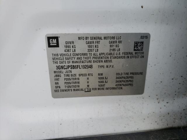 2015 CHEVROLET TRAX 1LS 3GNCJPSB6FL192948