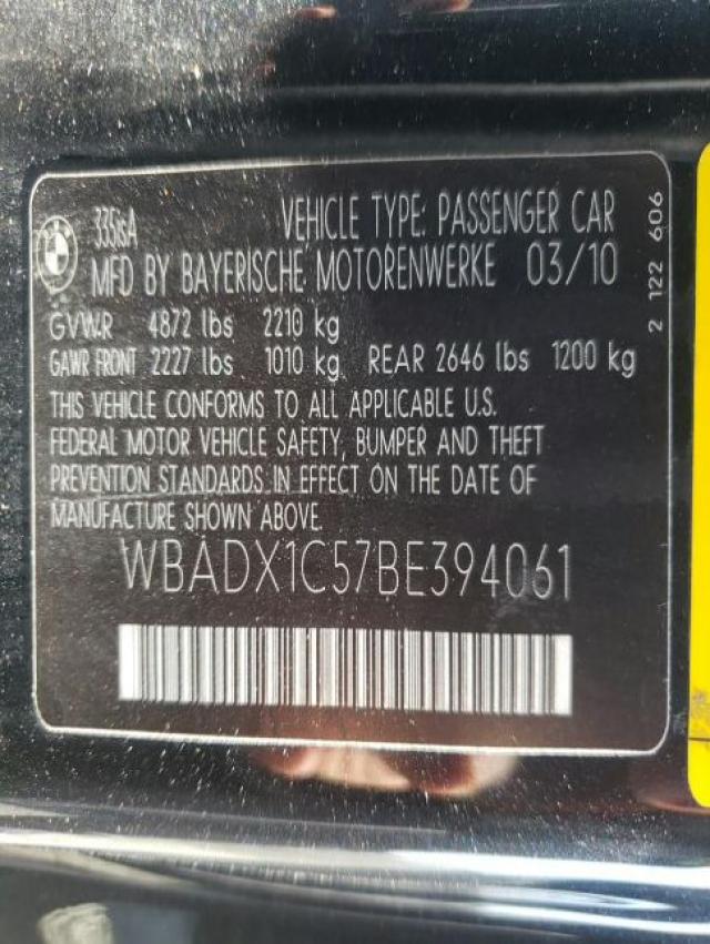 2011 BMW 335 IS WBADX1C57BE394061