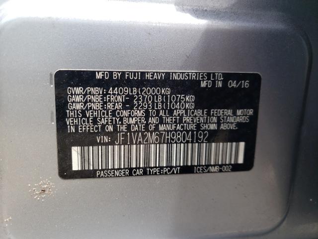 2017 SUBARU WRX STI JF1VA2M67H9804192