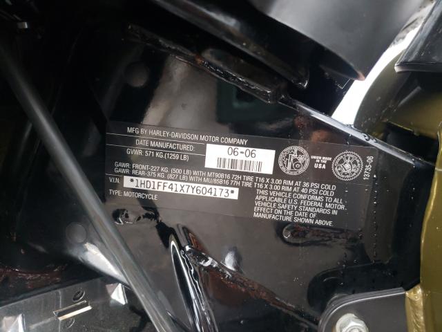 2007 HARLEY-DAVIDSON FLHT CLASS 1HD1FF41X7Y604173