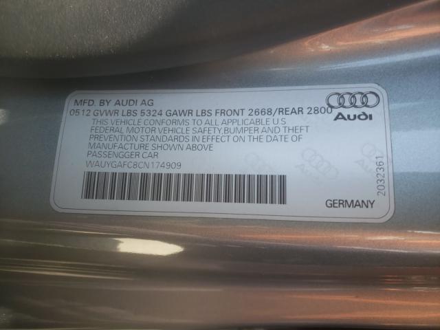 2012 AUDI A7 PREMIUM WAUYGAFC8CN174909