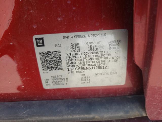 2018 GMC CANYON DEN 1GTG6EEN5J1265121