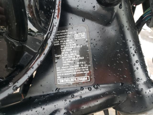 2006 TRIUMPH MOTORCYCLE BONNEVILLE SMT905JN76J268854