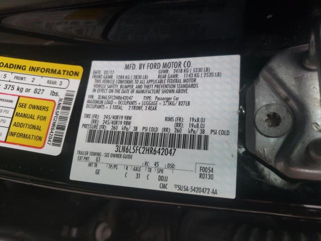 2017 LINCOLN MKZ RESERV 3LN6L5FC2HR642047