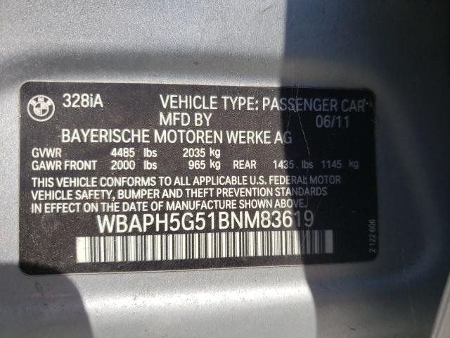 2011 BMW 328 I SULE WBAPH5G51BNM83619