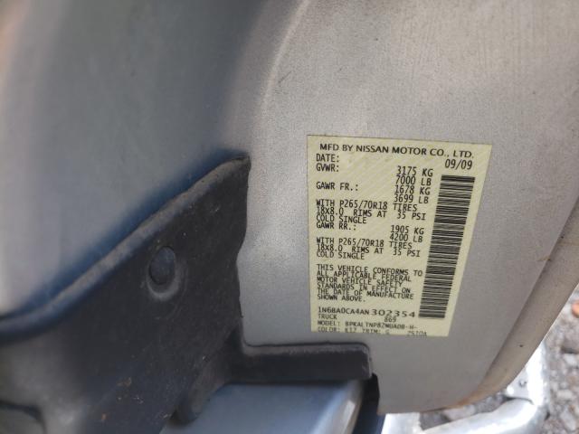 2010 NISSAN TITAN XE 1N6BA0CA4AN302354