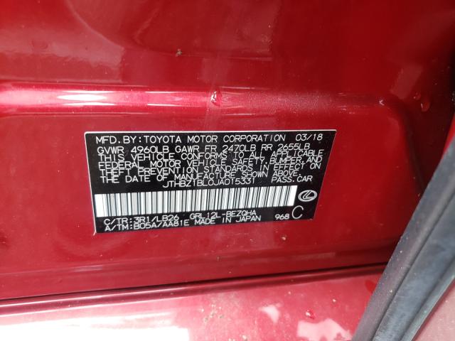 2018 LEXUS GS 350 BAS JTHBZ1BL0JA015331
