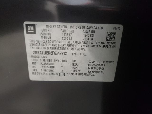 2015 GMC TERRAIN DE 2GKALUEK8F6349912
