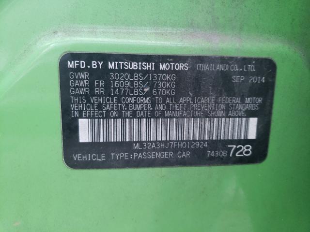 2015 MITSUBISHI MIRAGE DE ML32A3HJ7FH012924