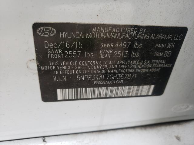 2016 HYUNDAI SONATA SPO 5NPE34AF7GH367871