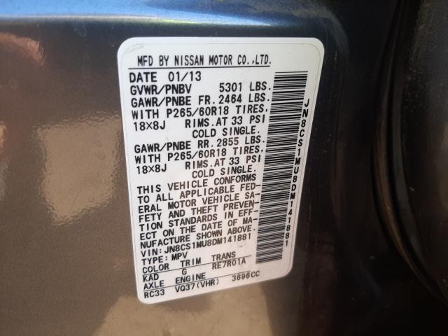 2013 INFINITI FX37 JN8CS1MU8DM141881