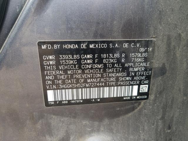2015 HONDA FIT LX 3HGGK5H52FM727444