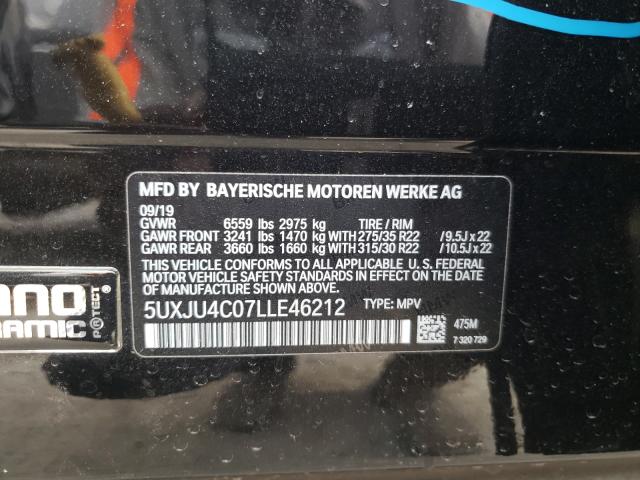 2020 BMW X5 M50I 5UXJU4C07LLE46212